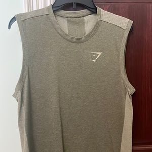 GYMSHARK dark green tank top DRYFIT size M
